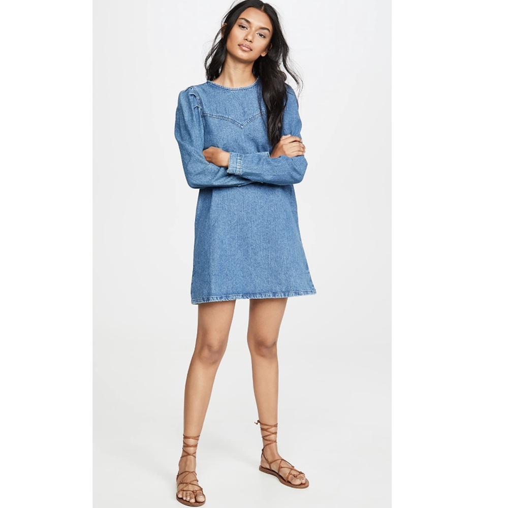 NWT Free People Self Control Denim Mini Dress 12 - Picture 3 of 16